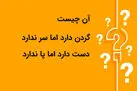 چیستان روز: آن چیست که گردن دارد اما سر ندارد دست دارد اما پا ندارد؟