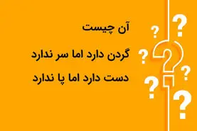 چیستان روز: آن چیست که گردن دارد اما سر ندارد دست دارد اما پا ندارد؟