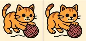 بازی فکری: در ۴۳ ثانیه سه اختلاف در تصویر گربه بازیگوش را پیدا کنید