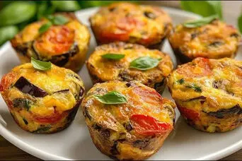 طرز تهیه مافین بادمجان بدون گوشت | لقمه‌های نرم و طلایی بدون سرخ‌کردن