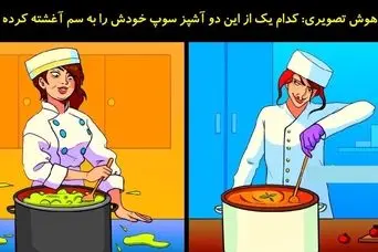 تست هوش | کدام یک از این دو آشپز سوپ سمی درست کرده است؟