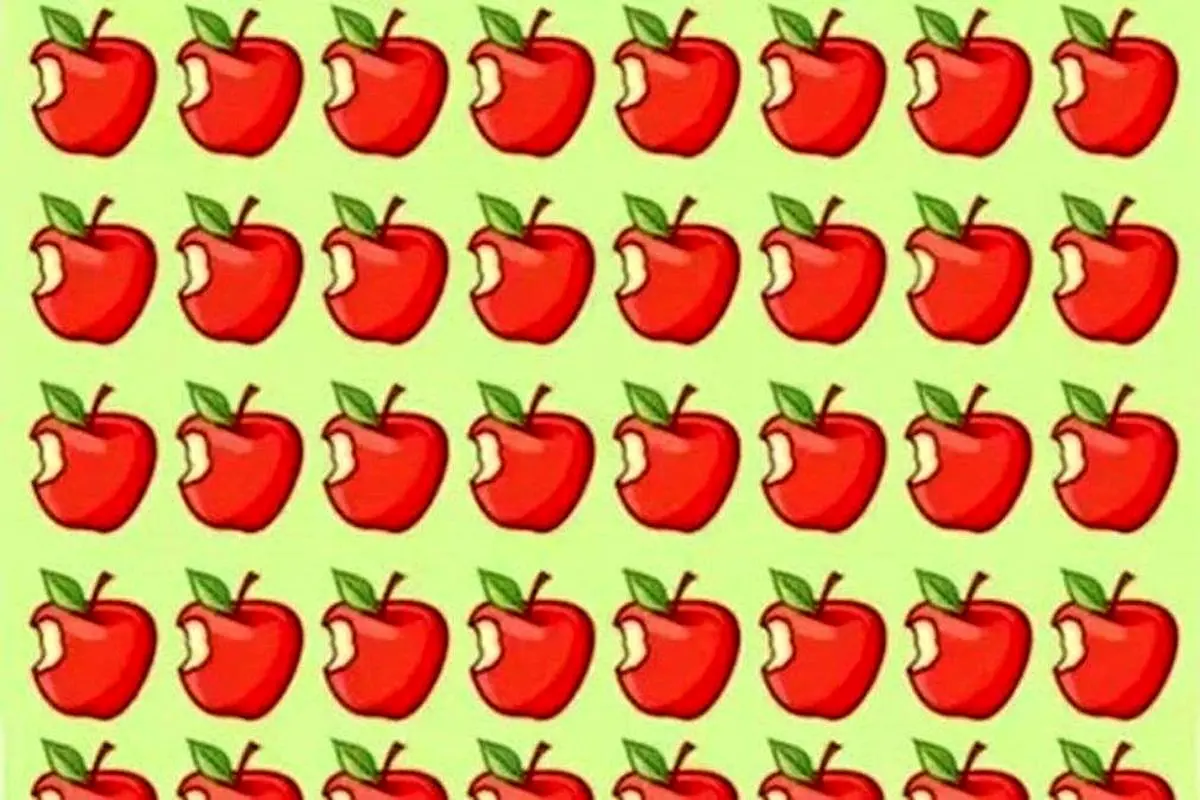 تست هوش | فقط 1٪ با ذهن مانند نوابغ می توانند یک سیب متفاوت را در 8 ثانیه تشخیص دهند!

