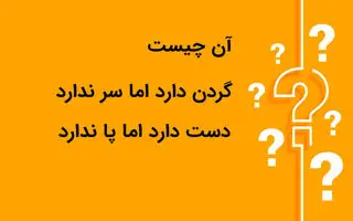 چیستان روز؛ آن چیست که گردن دارد اما سر ندارد دست دارد اما پا ندارد؟