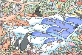 بازی فکری: فقط تیزبینها میتونن قلب مخفی بین پنگوئنها رو در ۵ ثانیه پیدا کنن!