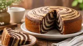 طرز تهیه کیک دو رنگ خوشمزه و مجلسی؛ دیگه از قنادی کیک نخر و تو 20 دقیقه خودت درست کن!