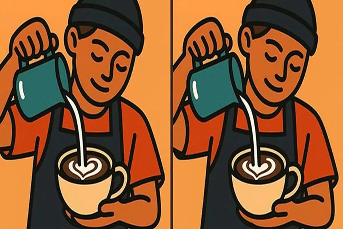 بازی فکری : 3 تفاوت تصویر باریستا را در عرض 11 ثانیه پیدا کنید!