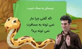 چیستان به سبک حبیب | چرا مار نمیتونه بره مسافرت؟