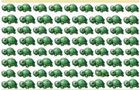 بازی فکری : اگر در کمتر از ۵ ثانیه قورباغه را بین لاک‌پشت‌ها پیدا کنید، بینایی شما ۲۰/۲۰ است