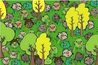 بازی فکری : اگر چشمات مثل سوپرمنه، این خوک را در جنگل گنجشک‌ها پیداش کن!