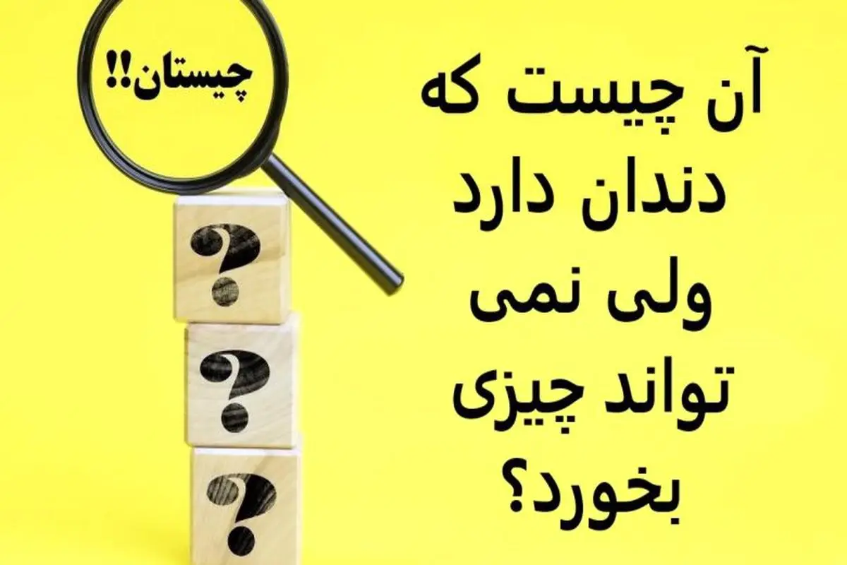 چیستان آسان | آن چیست که دندان دارد ولی نمی تواند چیزی بخورد؟