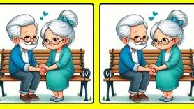بازی فکری : آیا میتوانید ۳ تفاوت زوج پیر را در ۱۴ ثانیه پیدا کنید؟