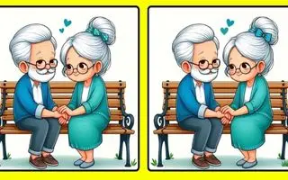 بازی فکری : آیا می‌توانید ۳ تفاوت زوج پیر را در ۱۴ ثانیه پیدا کنید؟