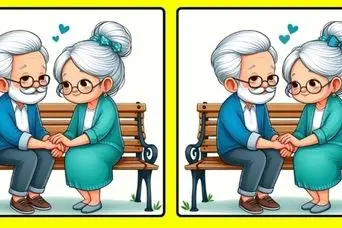 بازی فکری : آیا می‌توانید ۳ تفاوت زوج پیر را در ۱۴ ثانیه پیدا کنید؟