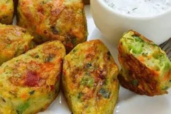 طرز تهیه ناگت سبزیجات بدون گوشت | ترد و طلایی، بدون وا رفتن داخل تابه