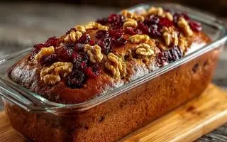 طرز تهیه کیک گردو و کرنبری مجلسی 