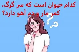 چیستان روز :  کدام حیوان است که سر گرگ، کمر مار و دم آهو دارد؟ 