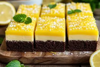 کیک براونی لیمویی؛ یه عصرانه خوش‌حال‌کننده با بوی بهشت