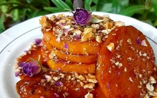 طرز تهیه دسر کدو حلوایی ترکیه ای پاییزه و مجلسی