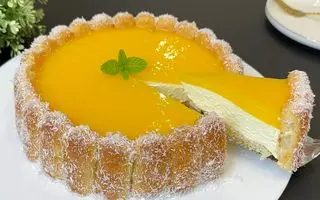 طرز تهیه کیک شارلوت پرتقالی یخچالی ؛ دسر مجلسی بدون فر با بیسکویت 