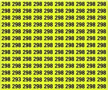 بازی فکری : فقط تیز بین ها تو 7 ثانیه عدد 293 رو پیدا می کنن!