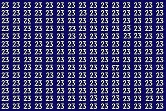 بازی فکری : در 6 ثانیه عددهای وارونه 23 و 32 را میان 23 ها پیدا کنید!
