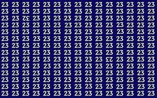 بازی فکری : در 6 ثانیه عددهای وارونه 23 و 32 را میان 23 ها پیدا کنید!