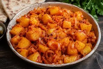 طرز تهیه دوپیازه سیب‌زمینی شیرازی با پیاز طلایی | شام کم‌خرجی که خمیری نمی‌شود