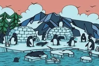 بازی فکری : فقط اوناییکه چشم و مغزشون مثل خلبان ها کار میکنه تو ۸ ثانیه پنگوئن رو پیدا می کنند!