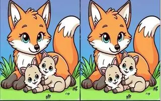 بازی فکری : فقط نابغه‌های واقعی می‌توانند ۳ تفاوت بین دو روباه مادر را در ۱۴ ثانیه تشخیص دهند!