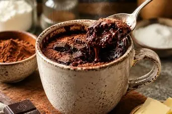 طرز تهیه براونی شکلاتی در لیوان در ۵ دقیقه: بدون نیاز به فر یا ظرف اضافی