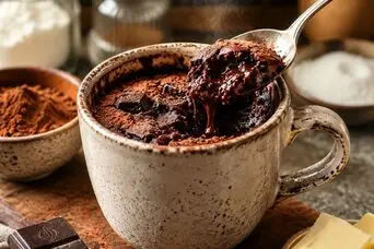 طرز تهیه براونی شکلاتی در لیوان در ۵ دقیقه: بدون نیاز به فر یا ظرف اضافی