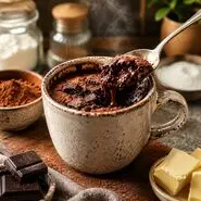طرز تهیه براونی شکلاتی در لیوان در ۵ دقیقه: بدون نیاز به فر یا ظرف اضافی