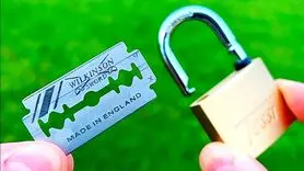 نکات خانه داری | با یک تیغ اصلاح هر قفلی رو میخوای باز کن + فیلم آموزشی