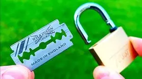 نکات خانه داری | با یک تیغ اصلاح هر قفلی رو میخوای باز کن + فیلم آموزشی