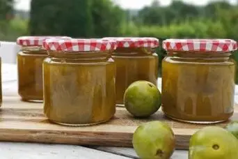 طرز تهیه مربای گوجه سبز بدون شکرک زدن