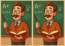 بازی فکری : 3 تفاوت تصویر معلم را در 11 ثانیه پیدا کنید!