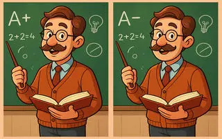 بازی فکری : 3 تفاوت تصویر معلم را در 11 ثانیه پیدا کنید!