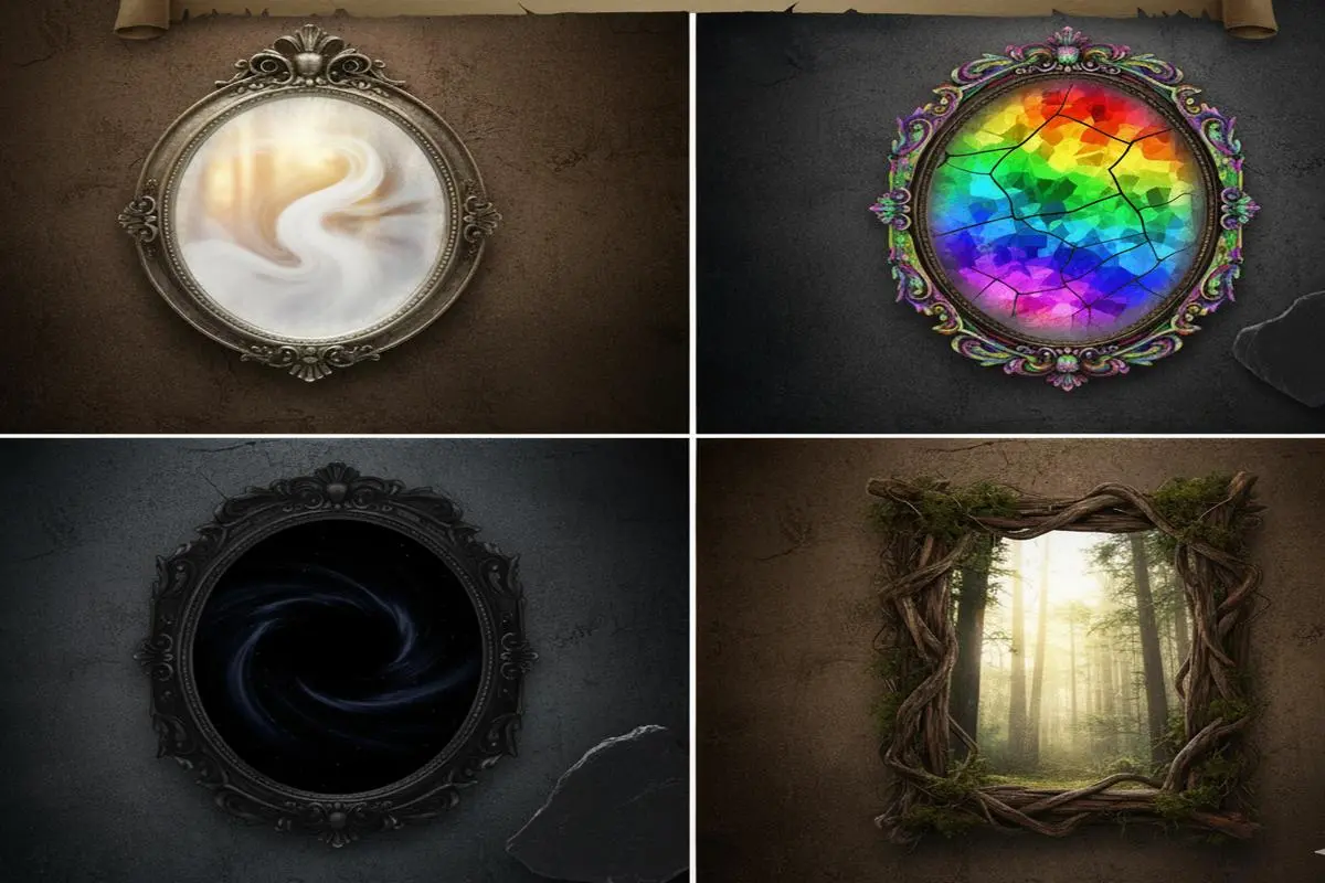 تست شخصیت شناسی : با انتخاب یک  آینه بفهمید چقدر آدم تخیلی هستید!