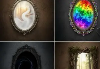 تست شخصیت شناسی : با انتخاب یک  آینه بفهمید چقدر آدم تخیلی هستید!