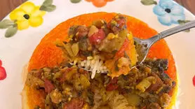 طرز تهیه خورش ملاقورمه بدون گوشت | یک غذای شمالی خوشمزه با بادمجان، گوجه و سبزی معطر