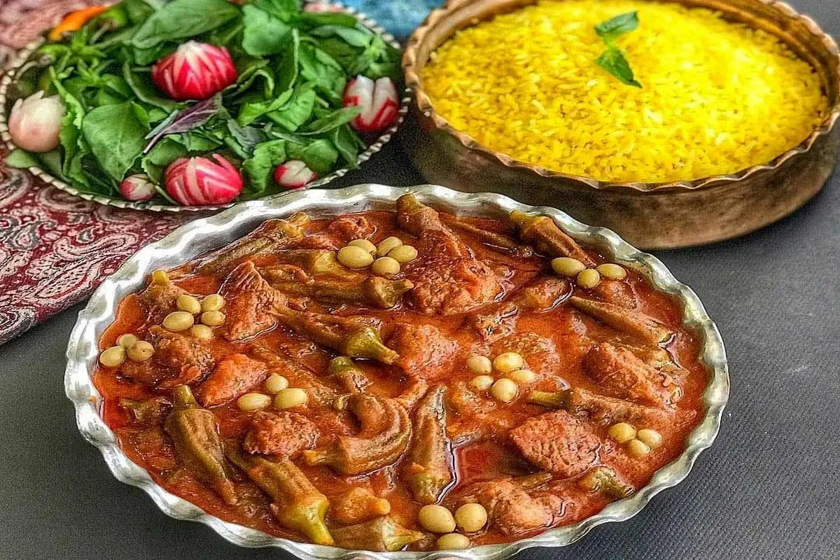 خورشت بامیه و بادمجان رو اینطوری درست کنی همه انگشتاشونم میخورن | آموزش مرحله به مرحله این خورشت