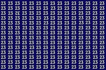 بازی فکری : در 6 ثانیه عددهای وارونه 23 و 32 را میان 23 ها پیدا کنید!