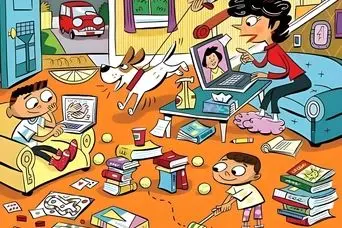 بازی فکری  :فقط اونایی که چشمای تیزی دارن تو 6 ثانیه عینک و پیدا می کنن!