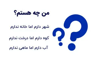 چیستان روز: من چه هستم؟ شهر دارم اما خانه ندارم کوه دارم اما درخت ندارم آب دارم اما ماهی ندارم