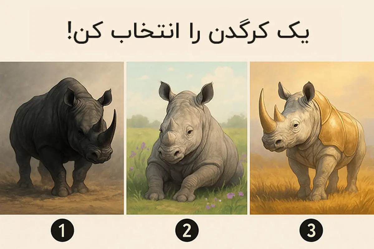 تست شخصیت شناسی : یک کرگدن را انتخاب کنید تا ویژگی شخصیتی شما را آشکار کنیم!