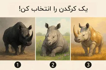 تست شخصیت شناسی : یک کرگدن را انتخاب کنید تا ویژگی شخصیتی شما را آشکار کنیم!