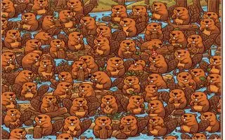 بازی فکری : 95% مردم نتوانستن در 7 ثانیه 3 تا سگ آبی متفاوت و پیدا کنند !