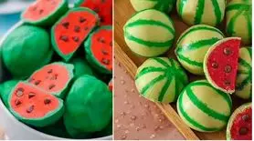 طرز تهیه شکلات هندوانه‌ای مخصوص  شب یلدا