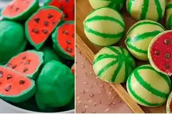 طرز تهیه شکلات هندوانه‌ای مخصوص  شب یلدا