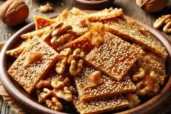 طرز تهیه سوهان گردویی یک عصرانه و میان‌ وعده خوشمزه